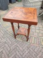 Antieke Houten Bijzettafel met Geometrisch Patroon, Antiek en Kunst, Ophalen