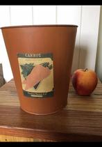 Emmer blik metaal ophang plantenbak prullenbak, peen, wortel, Huis en Inrichting, Woonaccessoires | Prullenbakken, Ophalen of Verzenden