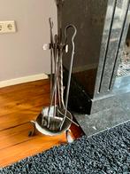 Haardstel rustiek smeedijzer, Huis en Inrichting, Haarden, Ophalen, Gebruikt, Vrijstaande haard, Houthaard