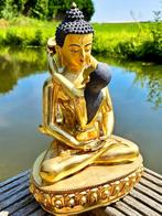 TOPSTUK SAMANTABHADRA BEELD 29 CM NEPAL VERGULD, Ophalen, Nieuw