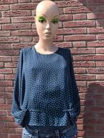 Top blauw met witte stippen Zara XS, Blauw, Zara, Ophalen of Verzenden, Zo goed als nieuw
