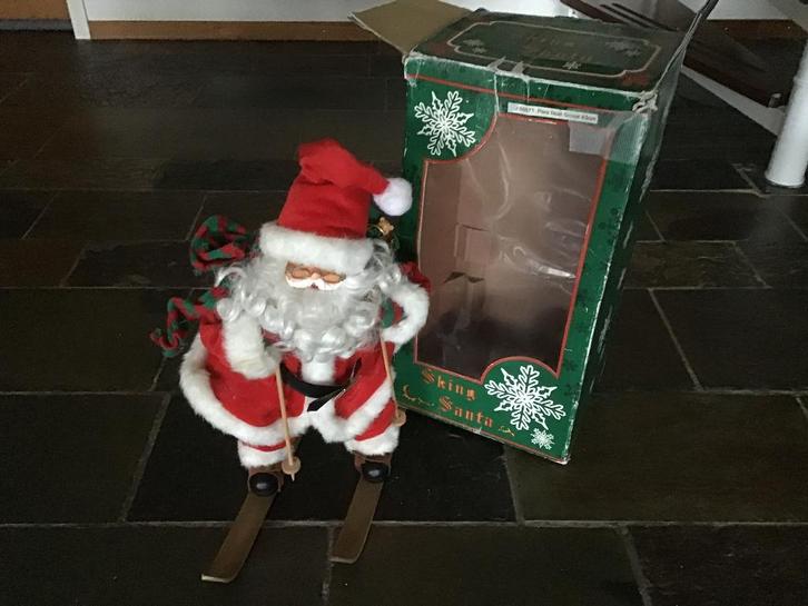 Kerstman op ski’s en met geluid, Diversen, Kerst, Gebruikt, Ophalen of Verzenden
