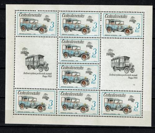 tjecheslowakije 1987 pf blok auto's oldtimers cars auto, Postzegels en Munten, Postzegels | Thematische zegels, Postfris, Auto's