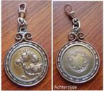Oude Bronzen hanger/medaille man en paard., Overige materialen, Overige voorstellingen, Bruin, Verzenden
