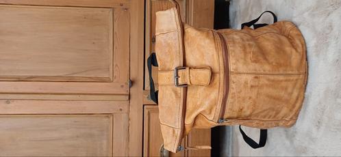 Rugzak Old west soep leer kleur: cognac, Sieraden, Tassen en Uiterlijk, Tassen | Rugtassen, Zo goed als nieuw, 25 tot 40 cm, Ophalen