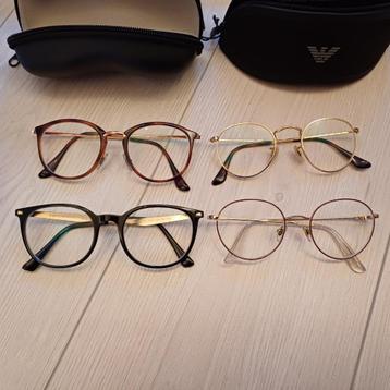 4 merk brillen/monturen (emporio armani, rayban en voque  beschikbaar voor biedingen