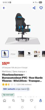 Bureaustoelmat PVC - Vloerbeschermer 90x130cm, Ophalen, Nieuw, Zwart