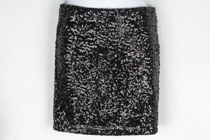 Leuke zwarte rok Pailettes! Mt 36. Merk Divided, Kleding | Dames, Rokken, Zo goed als nieuw, Maat 36 (S), Zwart, Boven de knie