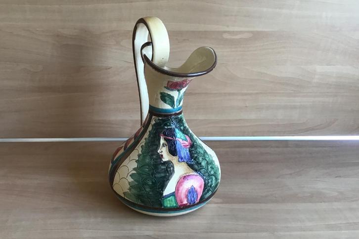 Schenkkan of bloemenvaas Deruta, Antiek en Kunst, Antiek | Keramiek en Aardewerk, Ophalen of Verzenden