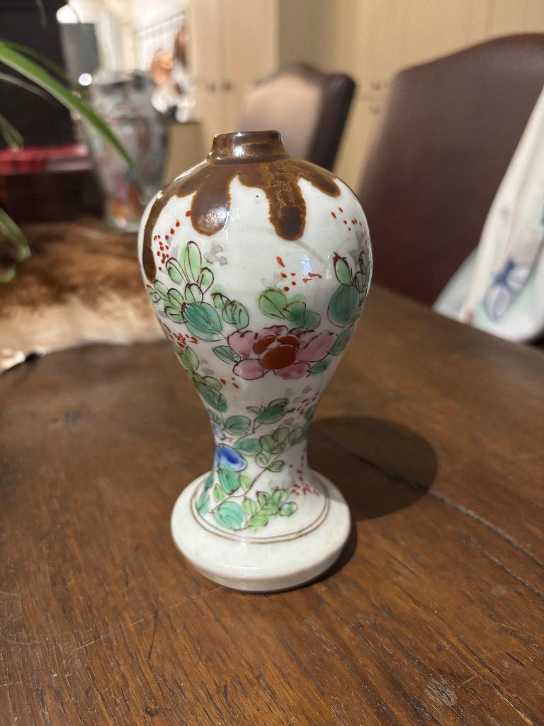 OPRUIMING! antiek handbeschilderd Chinees vaasje NU 25 EURO!, Ophalen of Verzenden