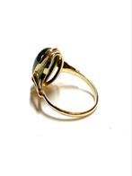 14k gouden ring met een mosagaat, -, -, Ophalen of Verzenden, Zo goed als nieuw