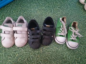 Leuke zomerschoenen maat 24 Adidas en Allstar beschikbaar voor biedingen