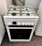 Bosch gasfornuis + elektrische oven & elektrische ontsteking, Zo goed als nieuw, Gas, 85 tot 90 cm, 4 kookzones