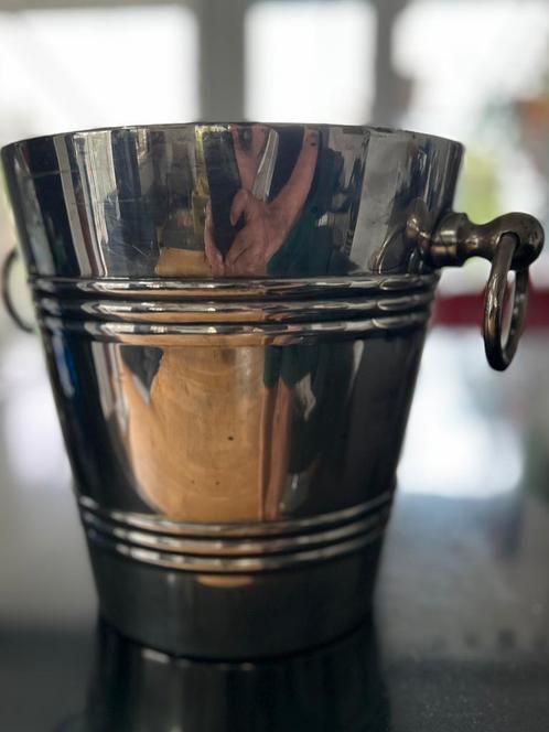Vintage Gero 90 verzilverde champagnekoeler, Huis en Inrichting, Woonaccessoires | Wijnrekken, Gebruikt, Minder dan 50 cm, Metaal