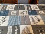 Tafelkleed ma campagne grijs-blauw koe, kip geit ezel nieuw, Ophalen of Verzenden, Nieuw, Blauw, Tafelkleed of Tafelzeil