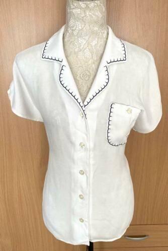 Erfo blouse maat 36, Kleding | Dames, Blouses en Tunieken, Zo goed als nieuw, Maat 36 (S), Wit, Ophalen of Verzenden