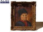 Jacobus van Looy - Antiek schilderij op doek - Volendam, Antiek en Kunst, Kunst | Schilderijen | Klassiek, Ophalen of Verzenden