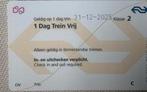 1 dag trein vrij, Tickets en Kaartjes, Eén persoon, Trein, Algemeen kaartje