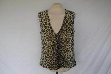 Leuk doorschijnend shirt.Luipaardprint.Mt M.Bella Ragazza beschikbaar voor biedingen