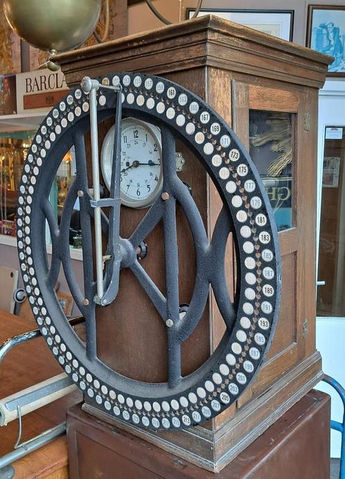 Antieke klok met een gietijzeren wijzerplaat uniek en antiek, Antiek en Kunst, Curiosa en Brocante, Ophalen
