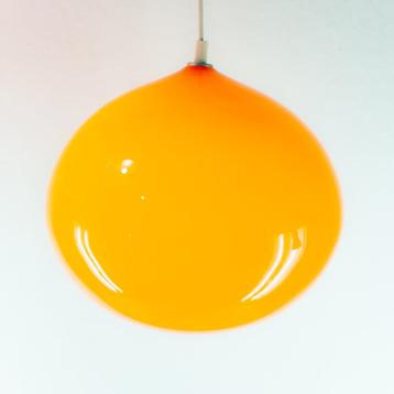 oranje glazen lamp Onion Pianon Vistosi Italië 33cm 60s 70s beschikbaar voor biedingen
