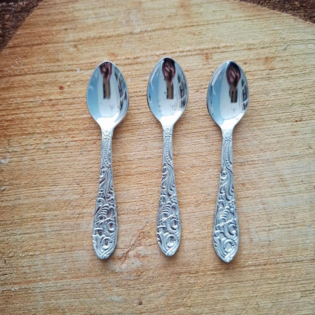 3 vintage advocaat of mokka lepeltjes, Ophalen of Verzenden