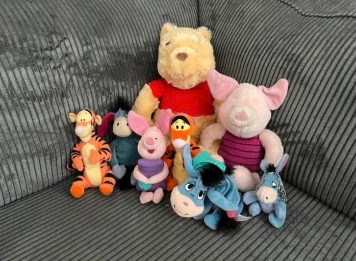 8 Disney knuffels Winnie de Poeh Iejoor, Knorretje Teigetje, Kinderen en Baby's, Speelgoed | Knuffels en Pluche, Overige typen