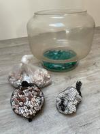 Vissenkom inclusief steentjes, Dieren en Toebehoren, Vissen | Aquaria en Toebehoren, Ophalen of Verzenden, Gebruikt, Leeg aquarium