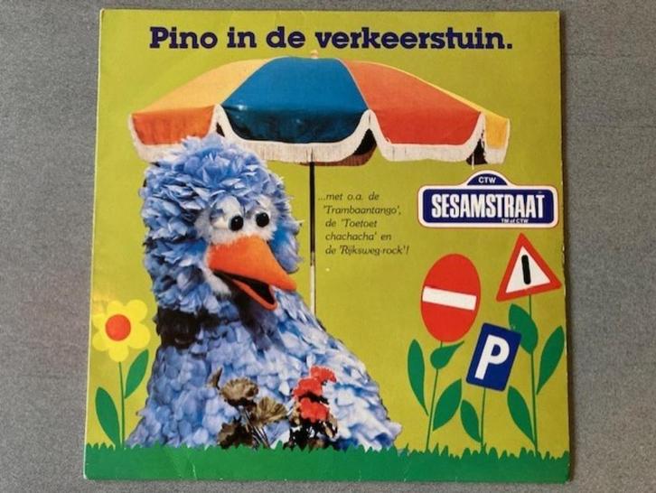 Sesamstraat LP Pino in de Verkeerstuin, 1982, vinyl, Cd's en Dvd's, Vinyl | Kinderen en Jeugd, Gebruikt, Ophalen of Verzenden