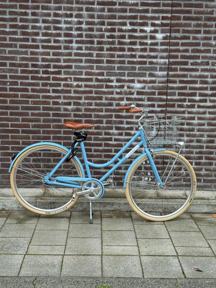Veloretti Robyn Baby Blue – 55 cm, Fietsen en Brommers, Fietsen | Dames | Damesfietsen, Zo goed als nieuw, Overige merken, 53 tot 56 cm