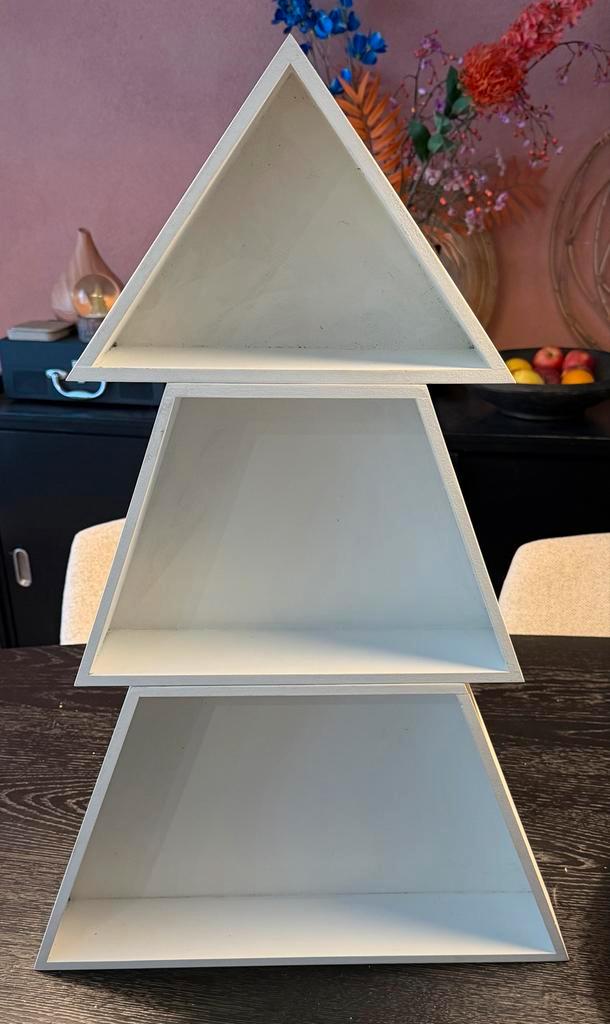 Houten Kerstboom Toonkastje/Letterbak/serveerplank, Diversen, Kerst, Zo goed als nieuw, Ophalen of Verzenden