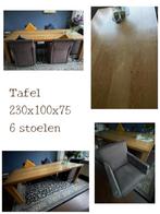 Eettafel en 6 stoelen, Ophalen, Zo goed als nieuw