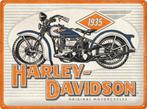 Harley Davidson 1935 motor relief reclamebord van metaal