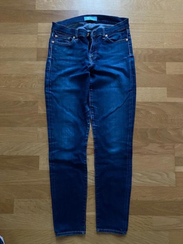 7 for all mankind the skinny (b)air maat 29, Kleding | Dames, Spijkerbroeken en Jeans, Gedragen, W28 - W29 (confectie 36), Blauw