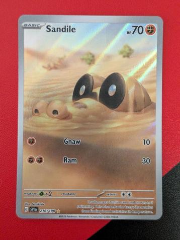 Pokémon kaart (Full Art) - Sandile [Scarlet & Violet] EN beschikbaar voor biedingen