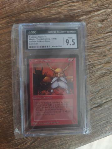 magic the gathering - beta cgc 9.5 dwarven warrior beschikbaar voor biedingen