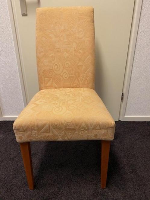 Set van 6 keurig beklede  goedzittende stoelen aangeboden, Huis en Inrichting, Stoelen, Zo goed als nieuw, Vijf, Zes of meer stoelen