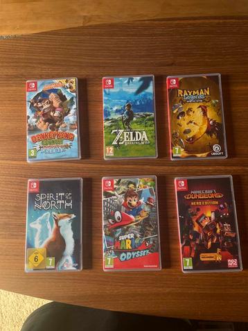 Nintendo switch + 12 spellen + hoes beschikbaar voor biedingen