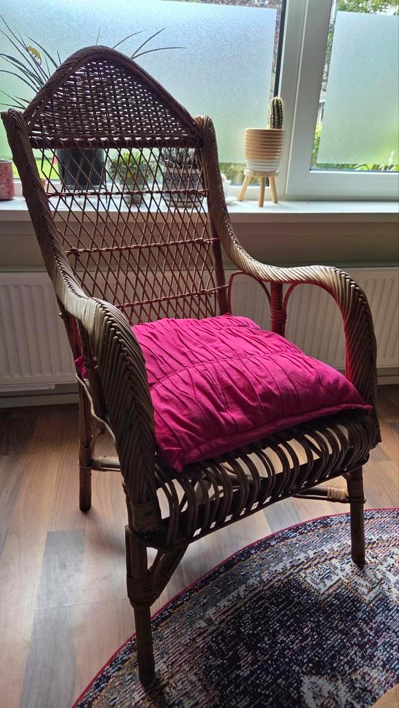Rotan Stoel - Vintage Charme, Huis en Inrichting, Fauteuils, 50 tot 75 cm, Ophalen