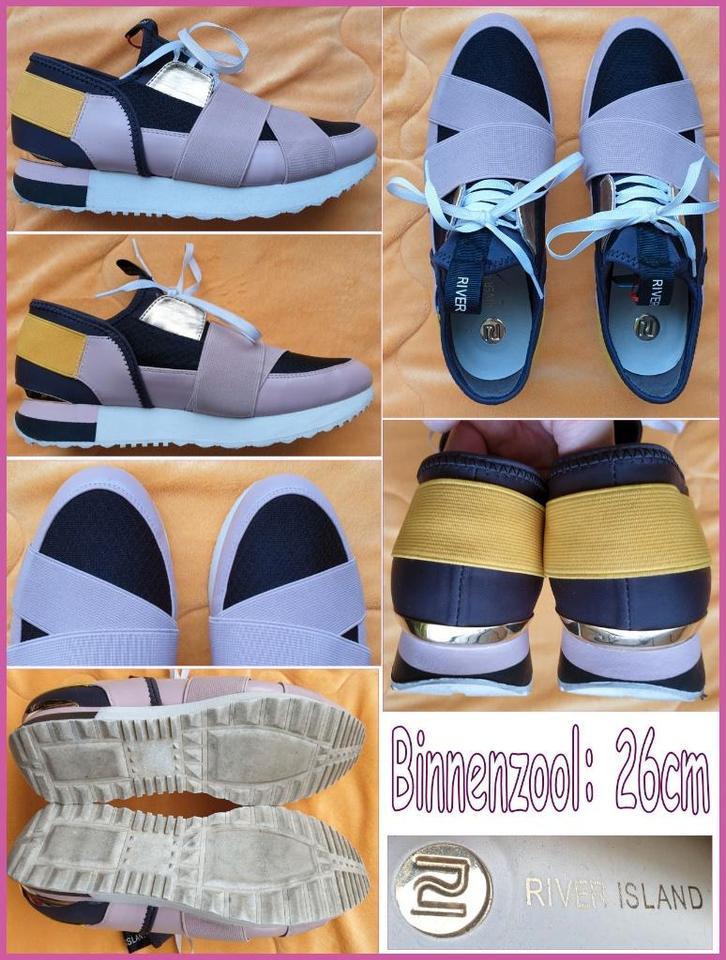 RIVER ISLAND gekleurde sneakers maat 40 zgan, Kleding | Dames, Schoenen, Zo goed als nieuw, Sneakers of Gympen, Overige kleuren