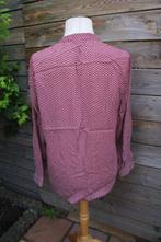 Blouse wijnrood/ wit Massimo Dutti mt 42 transp. Vaste prijs, Kleding | Dames, Massimo Dutti, Maat 42/44 (L), Ophalen of Verzenden