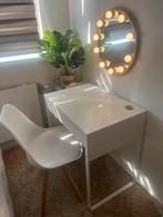 Bureau, stoel en spiegel, Huis en Inrichting, Tafels | Kaptafels, Ophalen, 50 tot 100 cm, Zo goed als nieuw, Minder dan 100 cm