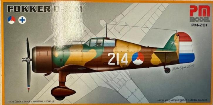 Coelianmodels, PMM 201, Fokker D-XXI NL, 1/72, € 15,99, Hobby en Vrije tijd, Modelbouw | Vliegtuigen en Helikopters, Nieuw, Vliegtuig