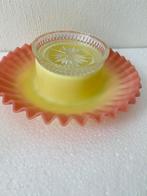 Fairy Lamp ontwerp Thomas Webb van Burmese Uranium glas, Ophalen of Verzenden