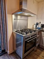 Solitaire Fornuis met Afzuiging, Ophalen, Gebruikt, 60 cm of meer, Gas