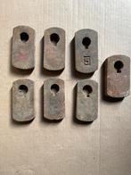 7 stuks antieke 5 kilo gewichten, Antiek en Kunst, Ophalen