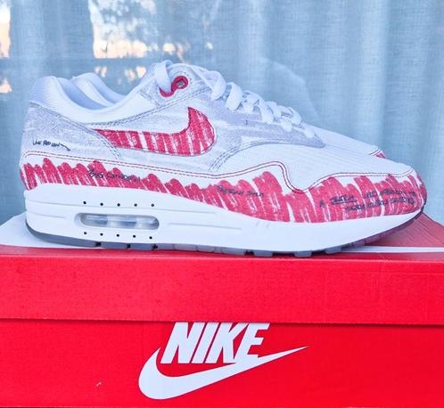 Nike Air Max 1 Sketch to Shelf Red (42), Kleding | Heren, Schoenen, Zo goed als nieuw, Sneakers of Gympen, Overige kleuren, Ophalen of Verzenden