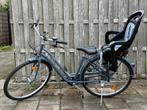 Stadfiets Dames Elops 120 Laag Frame Blauw, Versnellingen, 56 cm of meer, Zo goed als nieuw, 1 zitje