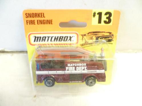 Matchbox nr 13 1996 Snorkel Fire Engine in blister modelauto, Hobby en Vrije tijd, Modelauto's | Overige schalen, Nieuw, Bus of Vrachtwagen