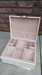 Sieradendoos Sieradenbox Juwelenbox Wit/ Crème Inleg, Ophalen of Verzenden, Nieuw, Wit, Hardcase